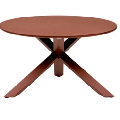 TABLE ORYON RONDE ACAJOU 6 PLACES