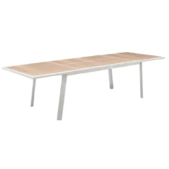 TABLE PAVANE EXTENSIBLE ALUMINIUM LIN 12 PLACES