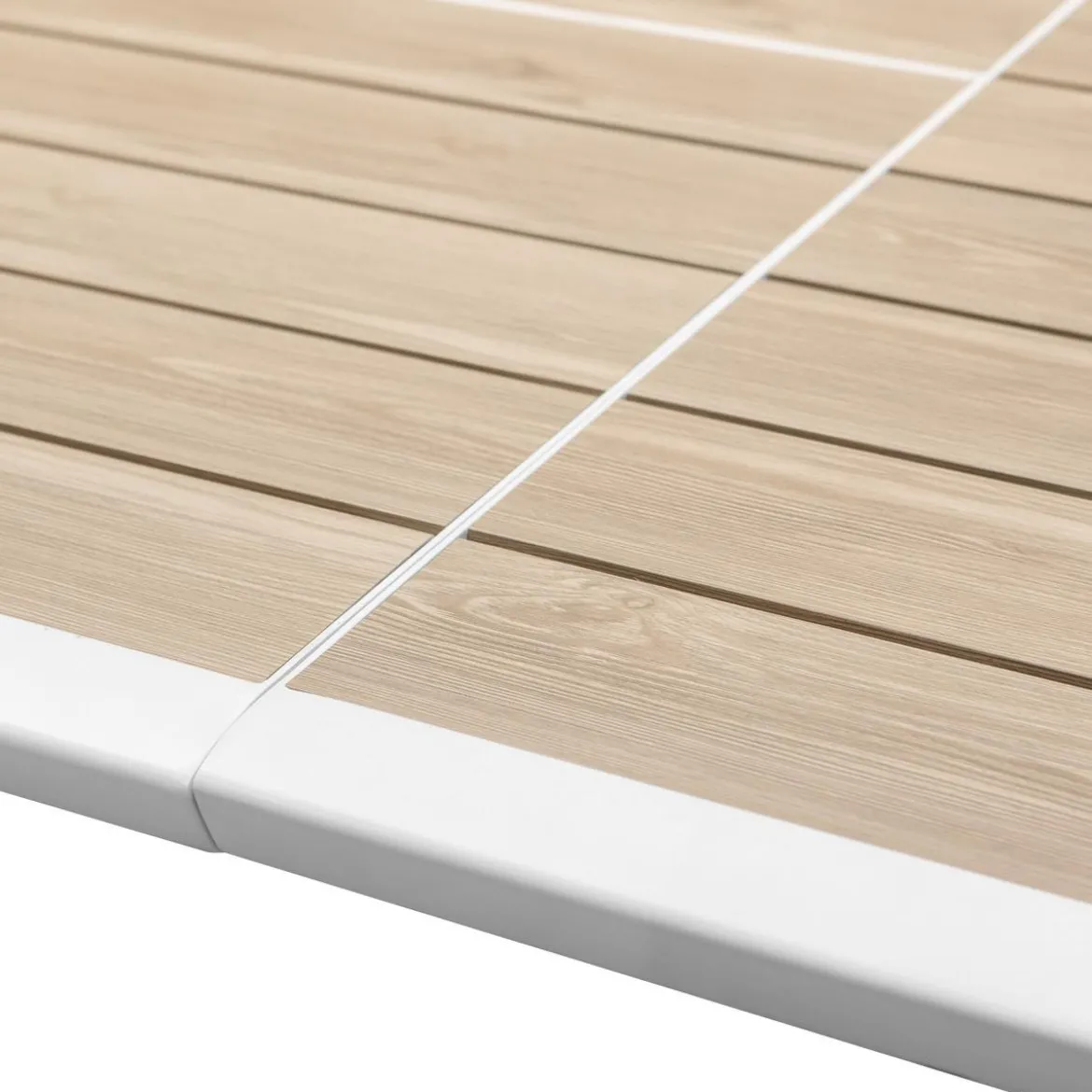 TABLE PAVANE EXTENSIBLE ALUMINIUM LIN 12 PLACES