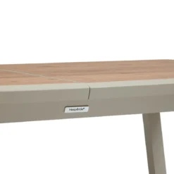 TABLE PAVANE EXTENSIBLE VERRE IMPRIME ARGILE 10 PLACES