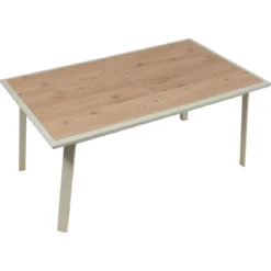TABLE PAVANE EXTENSIBLE VERRE IMPRIME ARGILE 10 PLACES