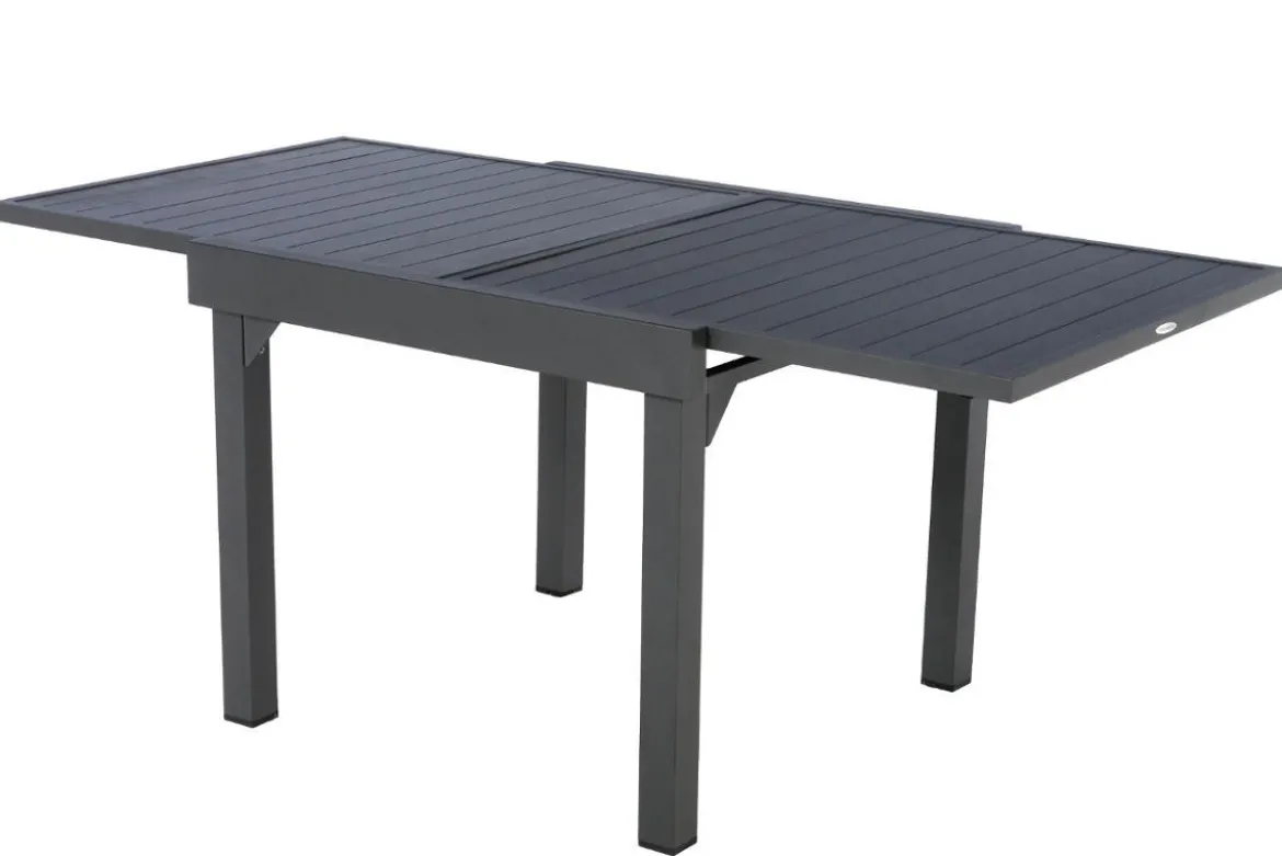 TABLE PIAZZA EXTENSIBLE ALUMINIUM GRAPHITE 8 PLACES