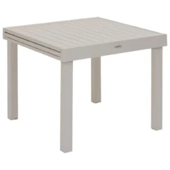 TABLE PIAZZA EXTENSIBLE ALUMINIUM ARGILE 8 PLACES