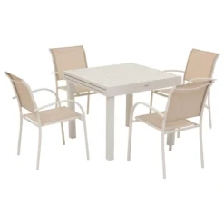 TABLE PIAZZA EXTENSIBLE ALUMINIUM ARGILE 8 PLACES