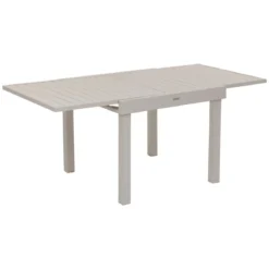 TABLE PIAZZA EXTENSIBLE ALUMINIUM ARGILE 8 PLACES