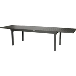 TABLE PIAZZA EXTENSIBLE ALUMINIUM GRAPHITE 12 PLACES