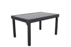 TABLE PIAZZA EXTENSIBLE VERRE GRAPHITE 10 PLACES