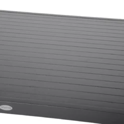 TABLE PIAZZA FIXE CARREE ALUMINIUM GRIS 8 PLACES