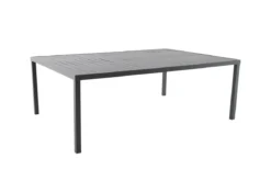 TABLE PIAZZA FIXE RECTANGLE ALUMINIUM GRAPHITE 8 PLACES