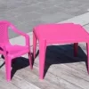TABLE PLASTIQUE ENFANT FUSHIA