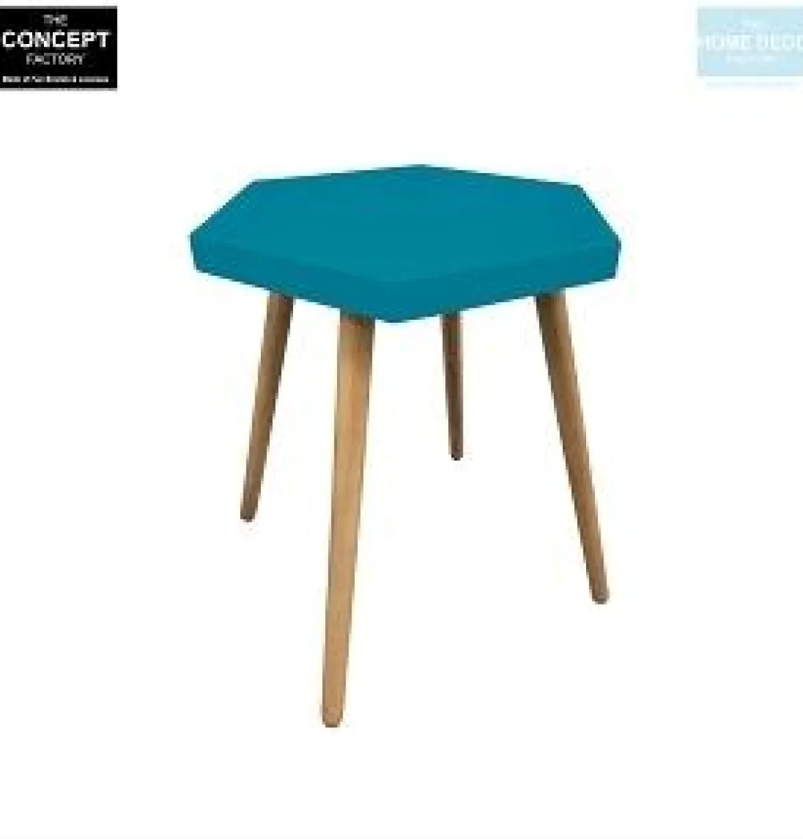 TABLE PLATEAU HEXAGONALE BLEUE M1