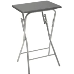 TABLE PLIANTE 48X38CM GRIS H.64CM