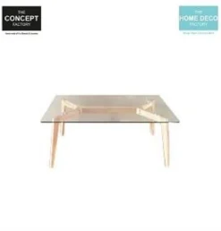 TABLE RECTANGULAIRE EN VERRE 90X60X45CM M1