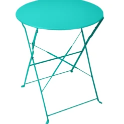TABLE RONDE PLIANTE CAMARGUE BLEU OCEAN
