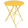 TABLE RONDE PLIANTE MIAMI JAUNE MOUTARDE