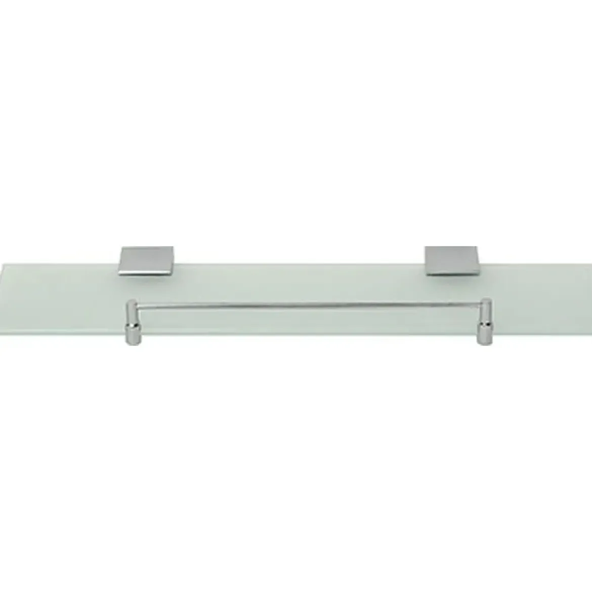 TABLETTE VERRE GIVRE A FIXER 52 CM ZAMACK ACIER INOXYDABLE V