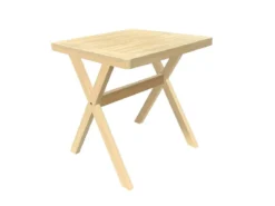 TABLE XENIA FIXE CARREE EUCALYPTUS 2 PLACES
