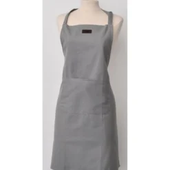 TABLIER DE CUISINE CHEF 65X80CM COTON GRIS CLAIR