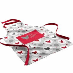 TABLIER ET POCHE 60X84CM COTON IMPRIME SUZETTE