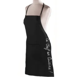 TABLIER POCHE 60X84 CM COTON CUISTOT NOIR