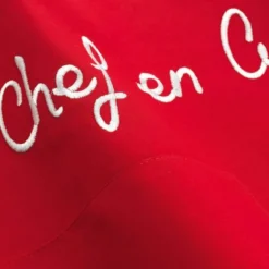 TABLIER POCHE 60X84 CM COTON CUISTOT ROUGE
