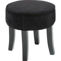 TABOURET ADRIEL VELOURS NOIR