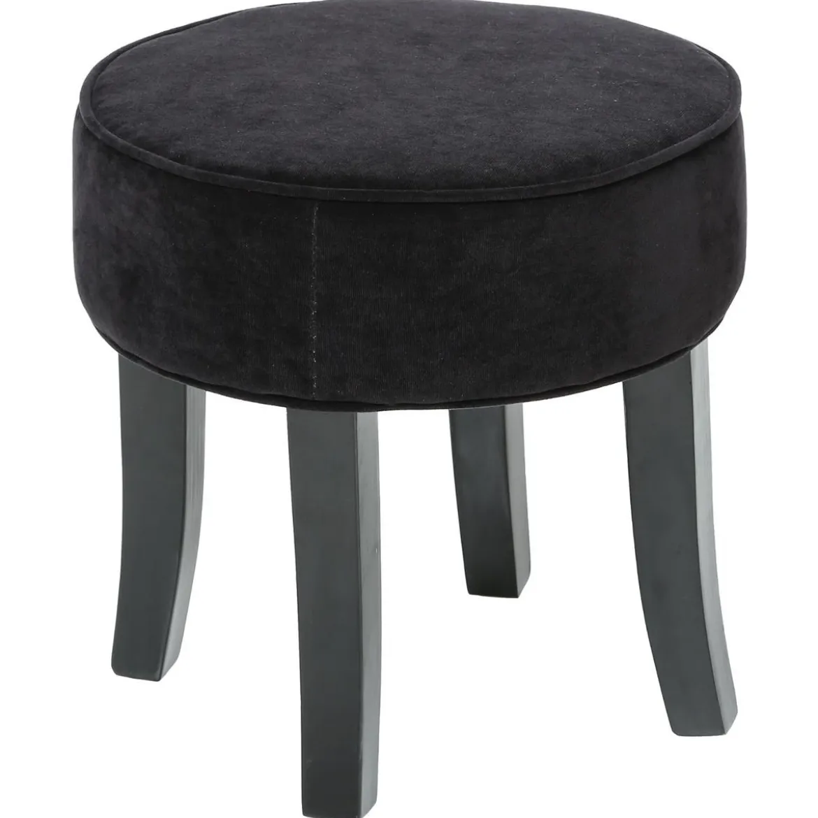 TABOURET ADRIEL VELOURS NOIR