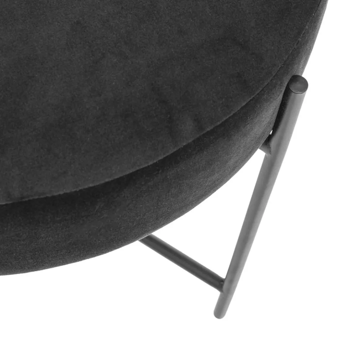 TABOURET APPOINT VELOURS ARTY GRIS