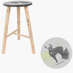 TABOURET CERF 27.5X51CM M2