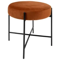 TABOURET D APPOINT ARTY VELOURS AMBRE