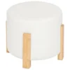 TABOURET D APPOINT BOUCLETTE BANSA BLANC