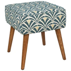 TABOURET D APPOINT CHIARA BLEU ET BLANC