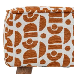 TABOURET D APPOINT CHIARA CHENILLE JACQUARD OCRE