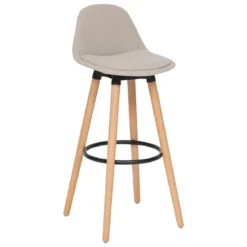 TABOURET DE BAR MAXON TISSUS BEIGE