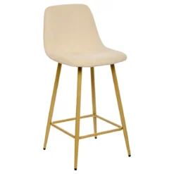 TABOURET DE BAR ROKA BEIGE HAUTEUR ASSISE 65CM