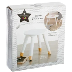TABOURET DOUCEUR BLANC