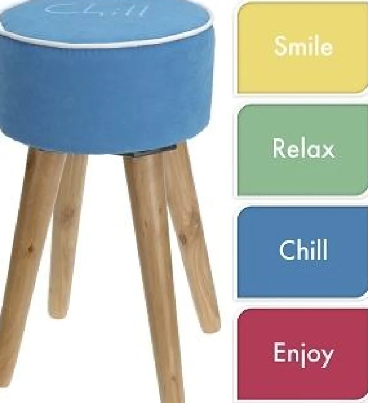 TABOURET IMPRIME 4ASS COUL