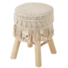 TABOURET MACRAME ETE D.32X42CM