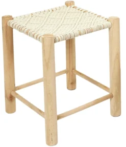 TABOURET MACRAME 37X37X42CM