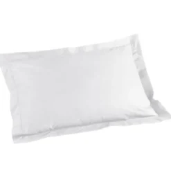 TAIE D OREILLER VOLANT PLAT 50X70CM LINA BLANCHE