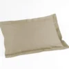 TAIE D OREILLER VOLANT PLAT 50X70CM UNI 57 FILS LINA LIN