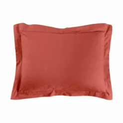 TAIE D OREILLER 50X70CM UNI 57 FILS LINA TERRACOTTA