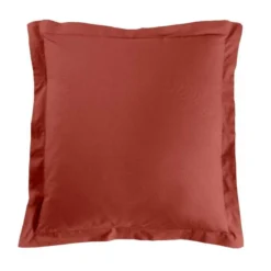 TAIE D OREILLER 63X63CM UNI 57 FILS LINA TERRACOTTA