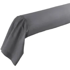 TAIE DE TRAVERSIN 85X185CM LINA GRIS SOURIS