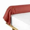 TAIE DE TRAVERSIN 85X185CM UNI 57 FILS LINA TERRACOTTA