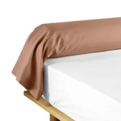 TAIE DE TRAVERSIN 85X185CM UNI 57 FILS LINA BLUSH