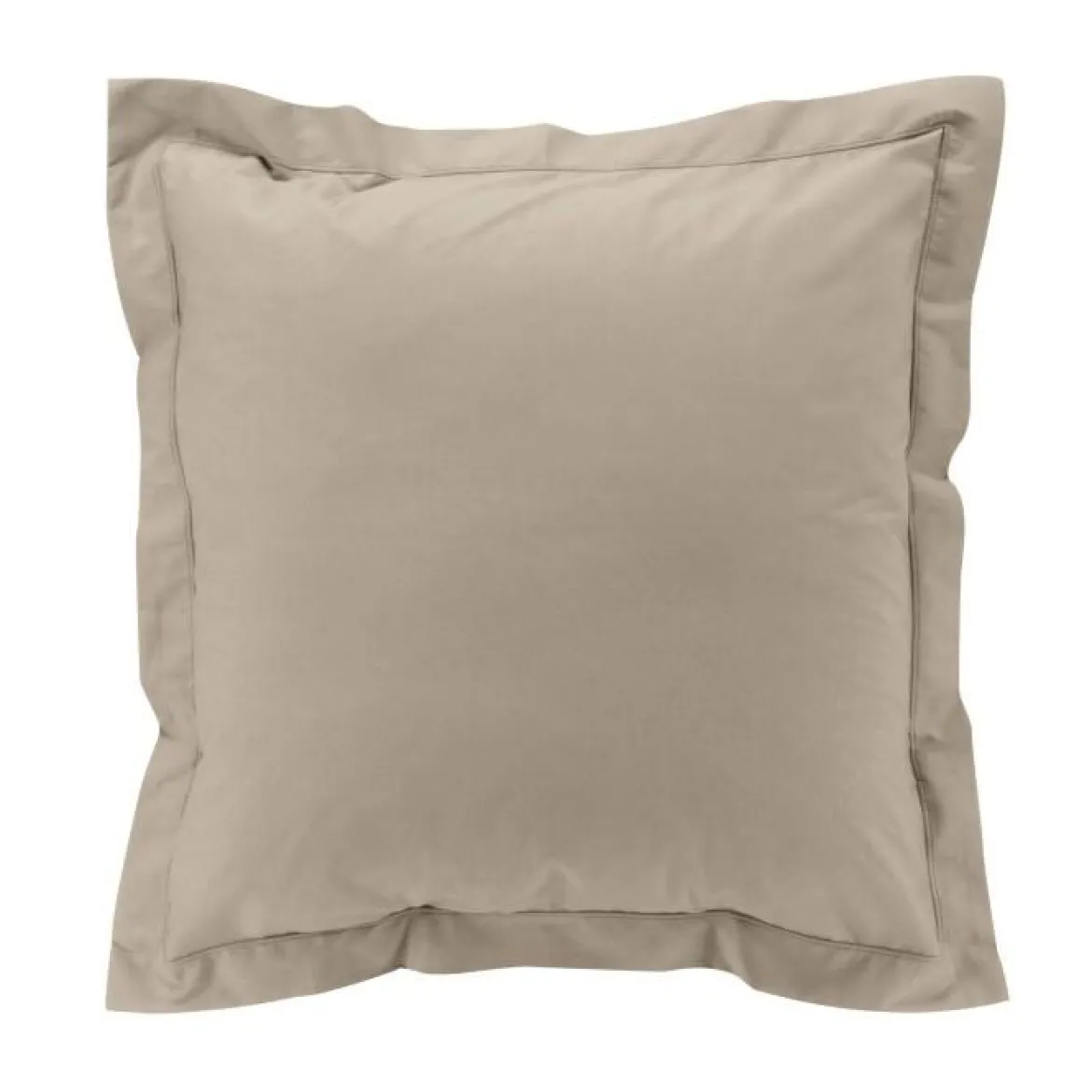 TAIE OREILLER 63X63CM PERCALE UNI 78 FILS SABLE