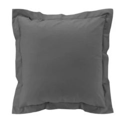TAIE OREILLER 63X63CM PERCALE UNI 78 FILS ACIER