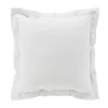 TAIE OREILLER 63X63CM PERCALE UNI 78 FILS BLANC