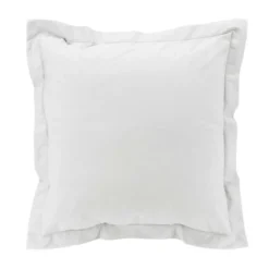 TAIE OREILLER 63X63CM PERCALE UNI 78 FILS BLANC